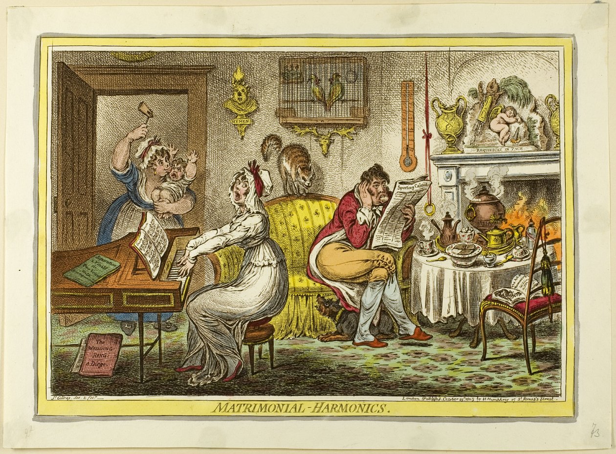 Matrimoniaal-Harmonisch door James Gillray