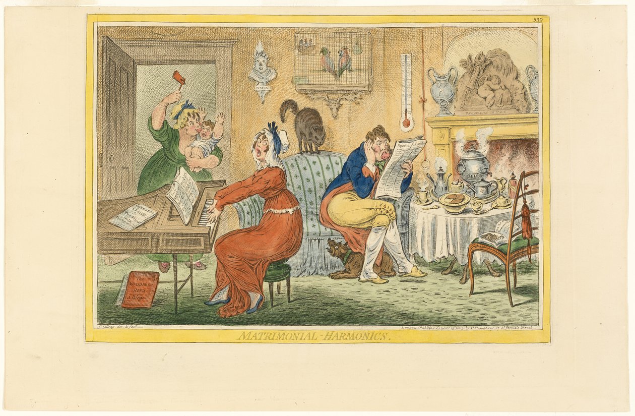 Huwelijkse Harmoniek (Recto) door James Gillray