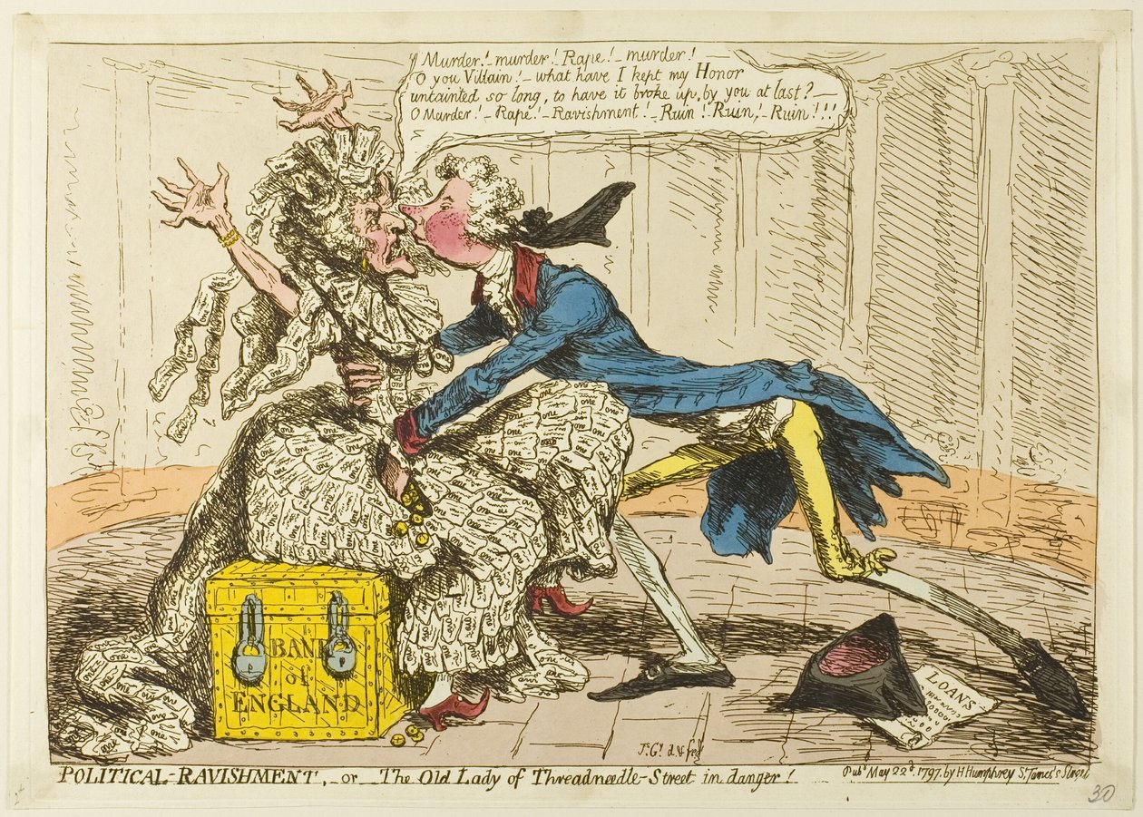 Politiek-Ravishment door James Gillray