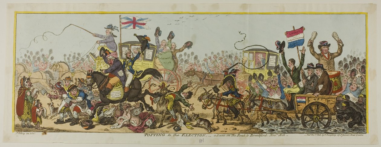 Naar de verkiezing door James Gillray