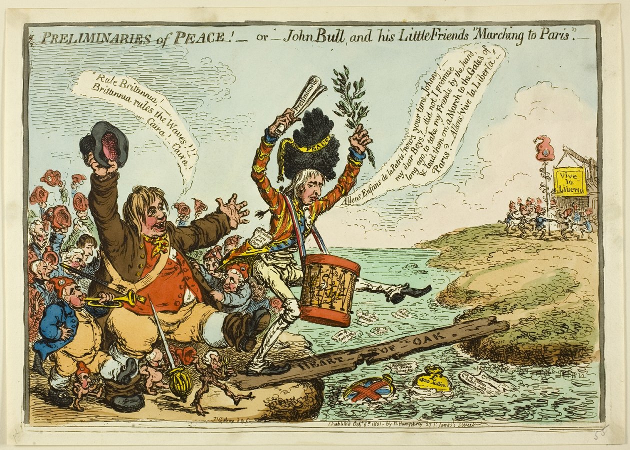 Voorbereidingen van vrede door James Gillray