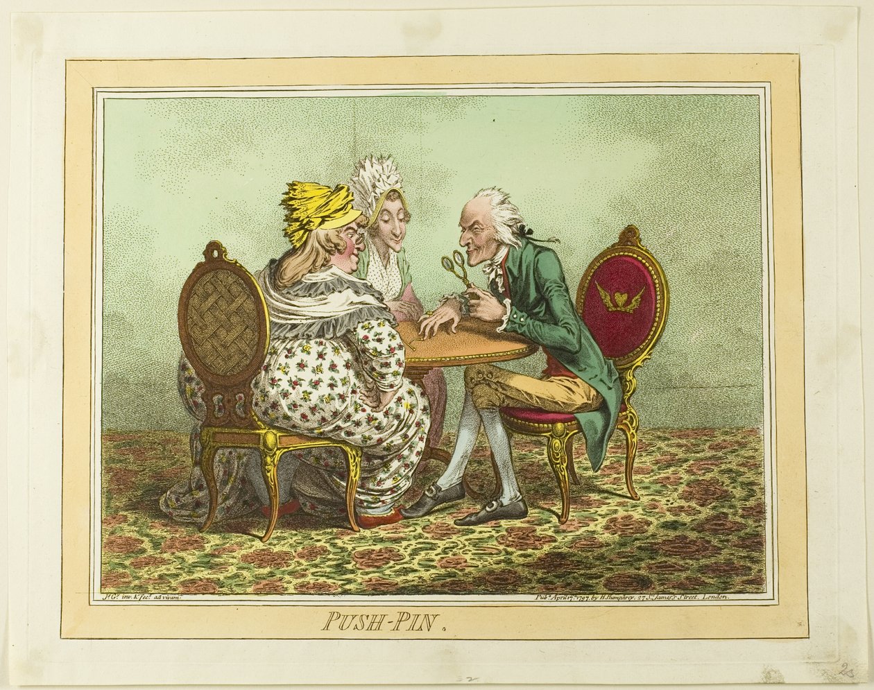 Drukknoop door James Gillray