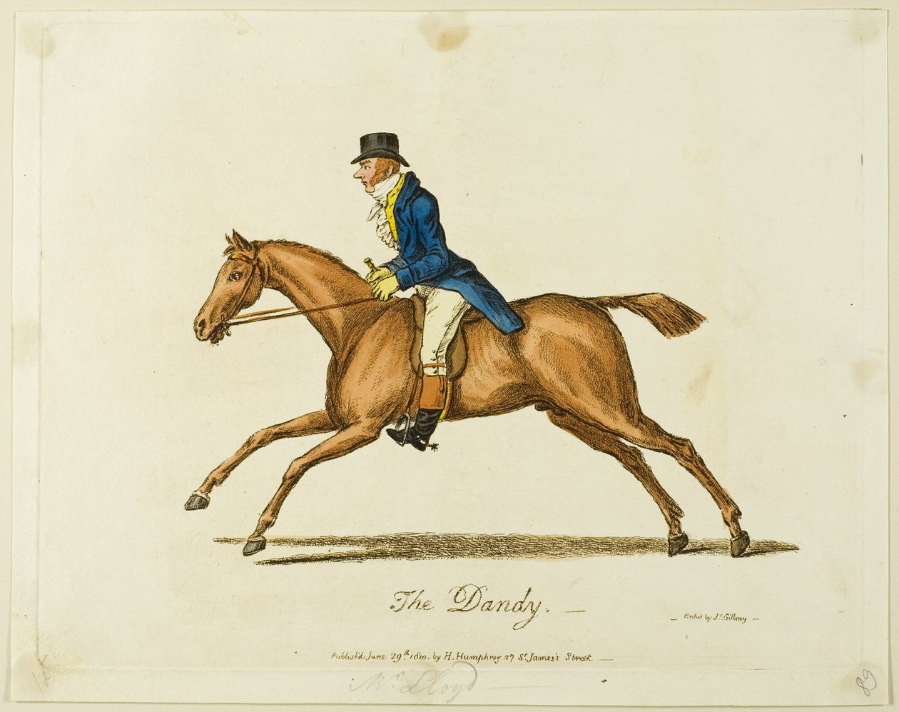 De dandy door James Gillray