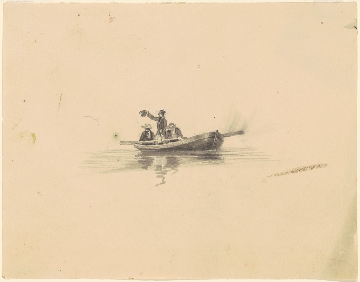 Mannen in een Roeiboot door James Goodwyn Clonney