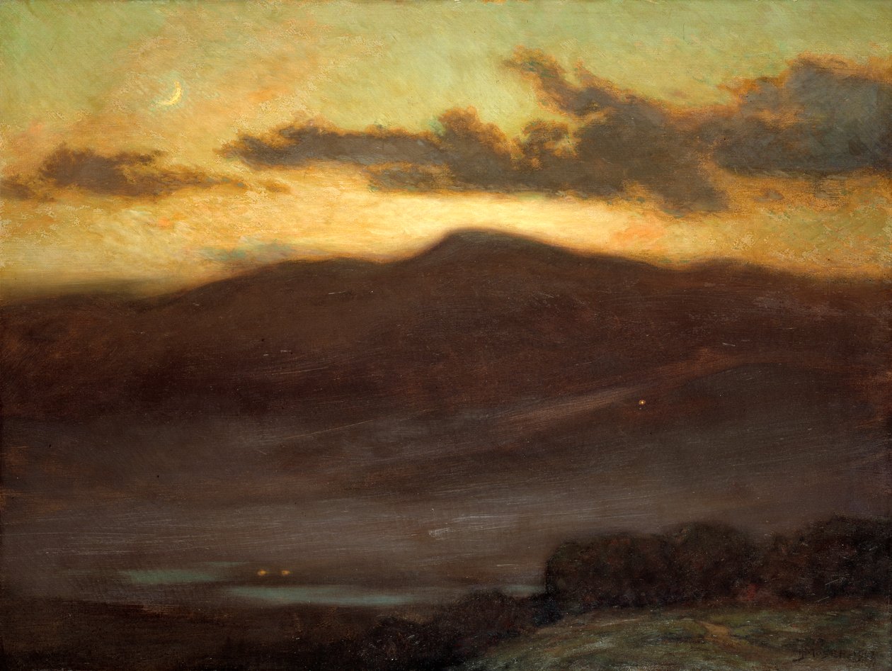 Zonsondergang, Mount McIntyre, 1907 door James Henry Moser