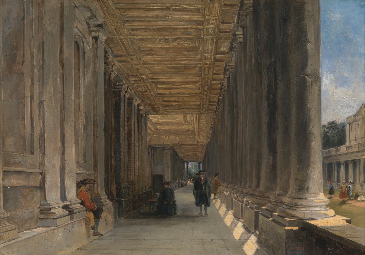 De Colonnade van Queen Mary Court, Greenwich door James Holland