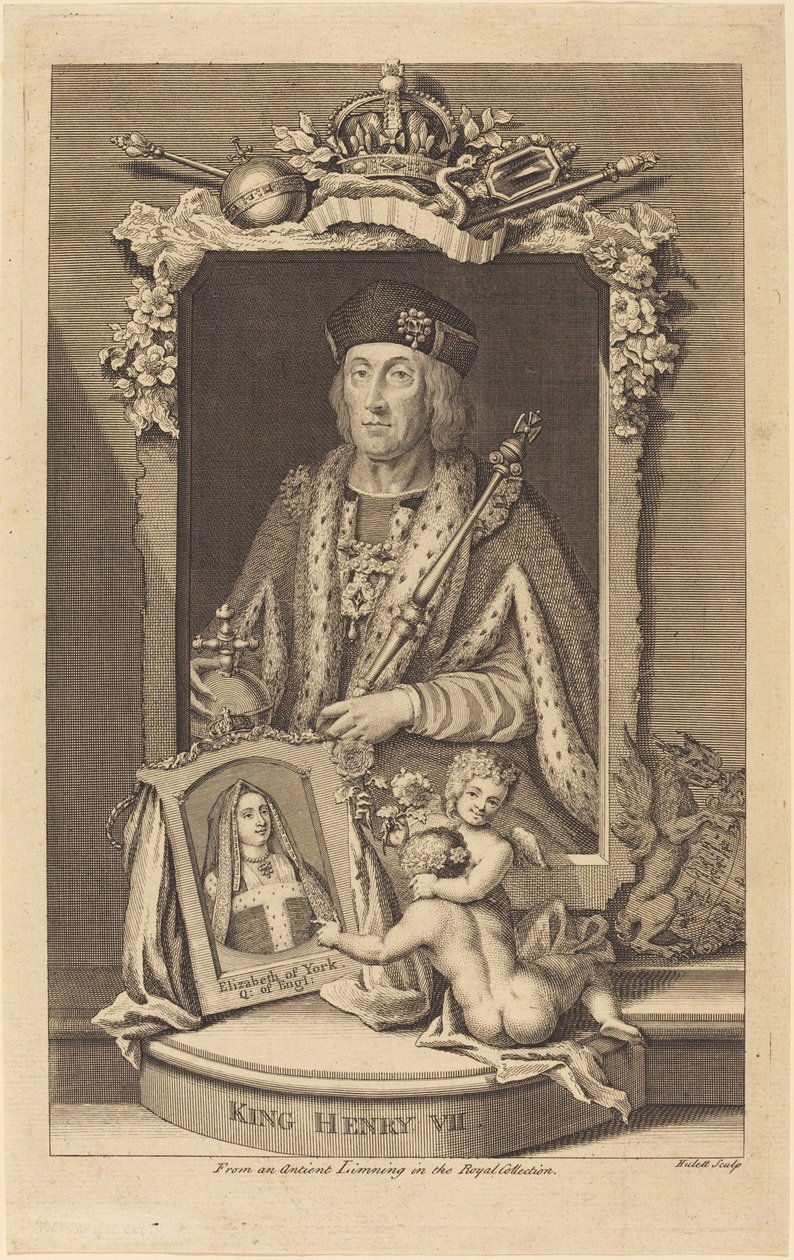 Koning Hendrik VII door James Hulett after George Vertue