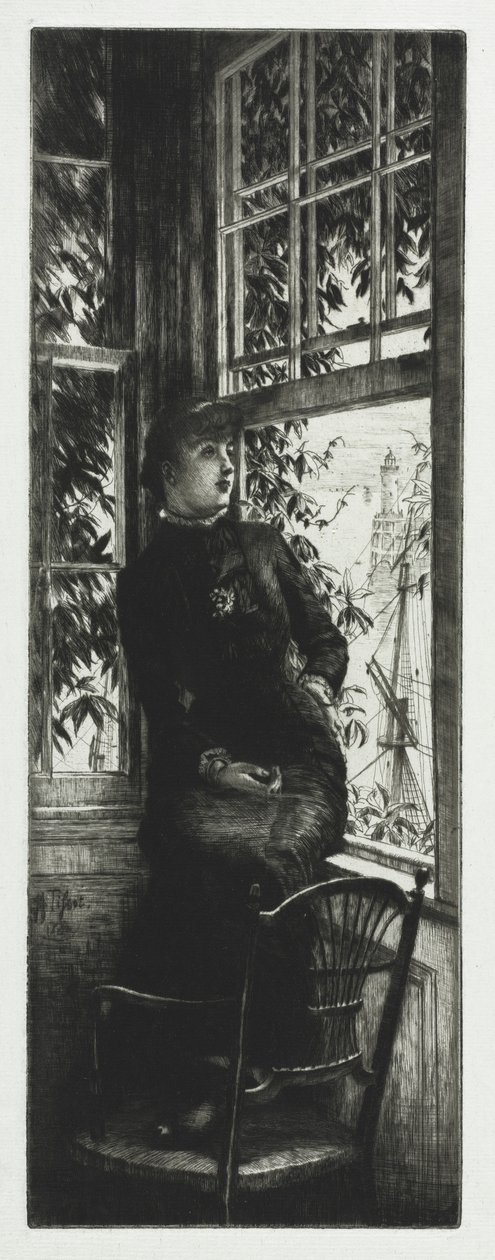 Aan de kust, 1880 door James Jacques Joseph Tissot