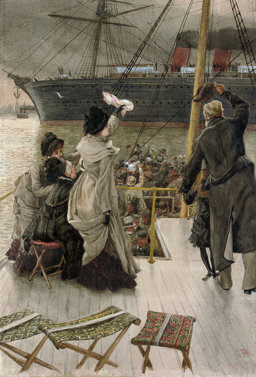 Afscheid, aan de Mersey, 1880 door James Jacques Joseph Tissot