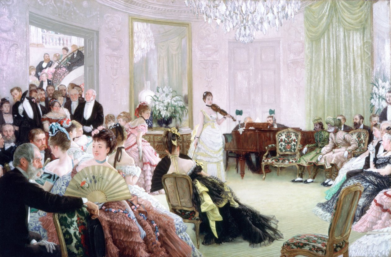 Stilte!, Het Concert, ca. 1875 door James Jacques Joseph Tissot