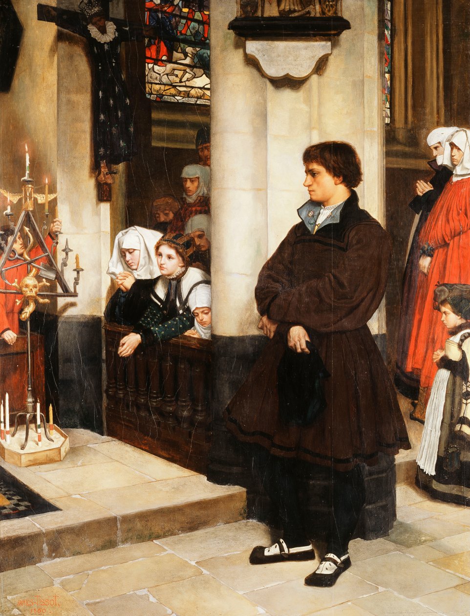 Tijdens de dienst door James Jacques Joseph Tissot