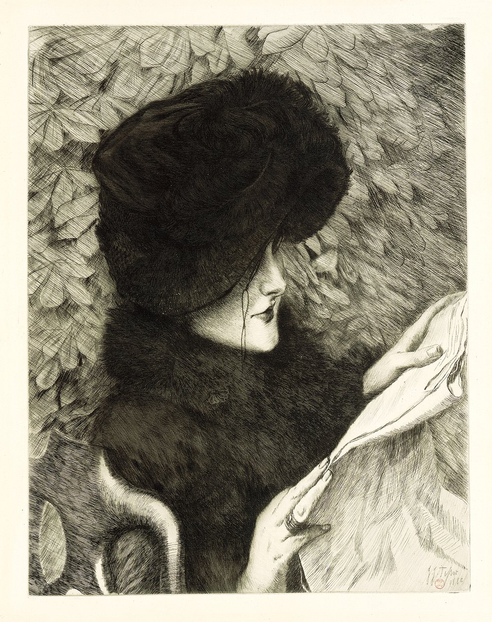 De krant door James Jacques Joseph Tissot