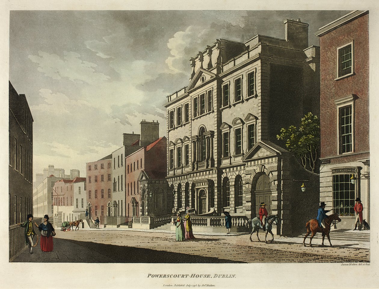 Powerscourt Huis, Dublin door James Malton