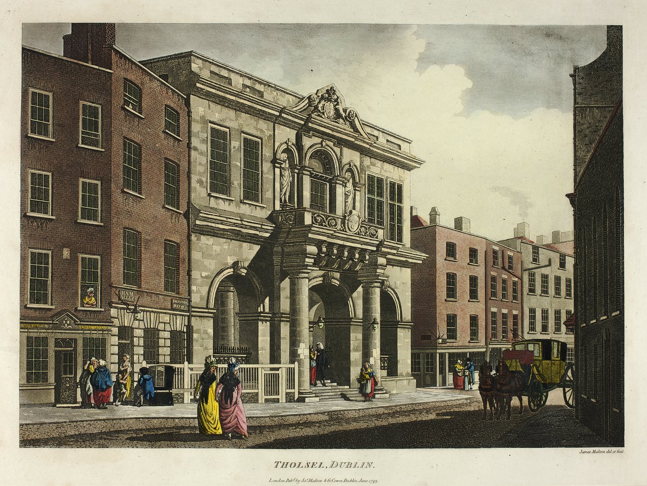 Tholsel, Dublin door James Malton