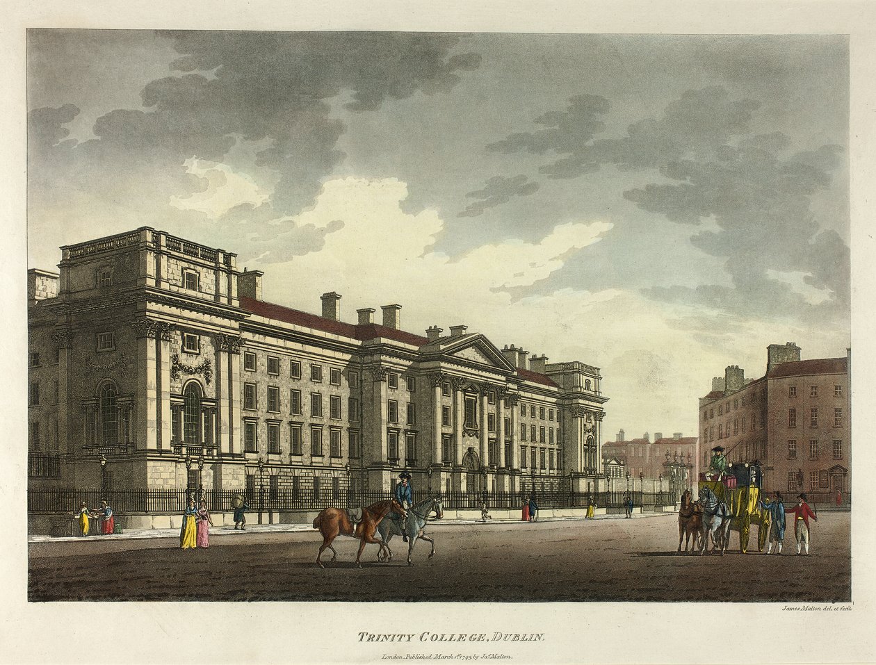 Trinity College, Dublin door James Malton