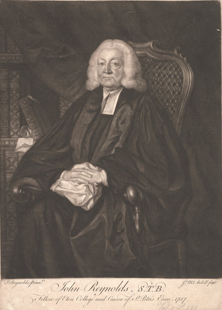 Dr. John Reynolds, S.T.B. door James McArdell
