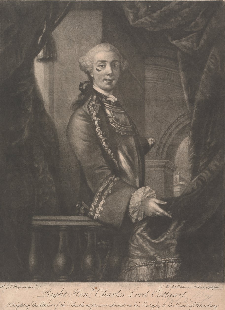 Luitenant-Generaal Charles Schaw Cathart, 9e Graaf Cathcart door James McArdell