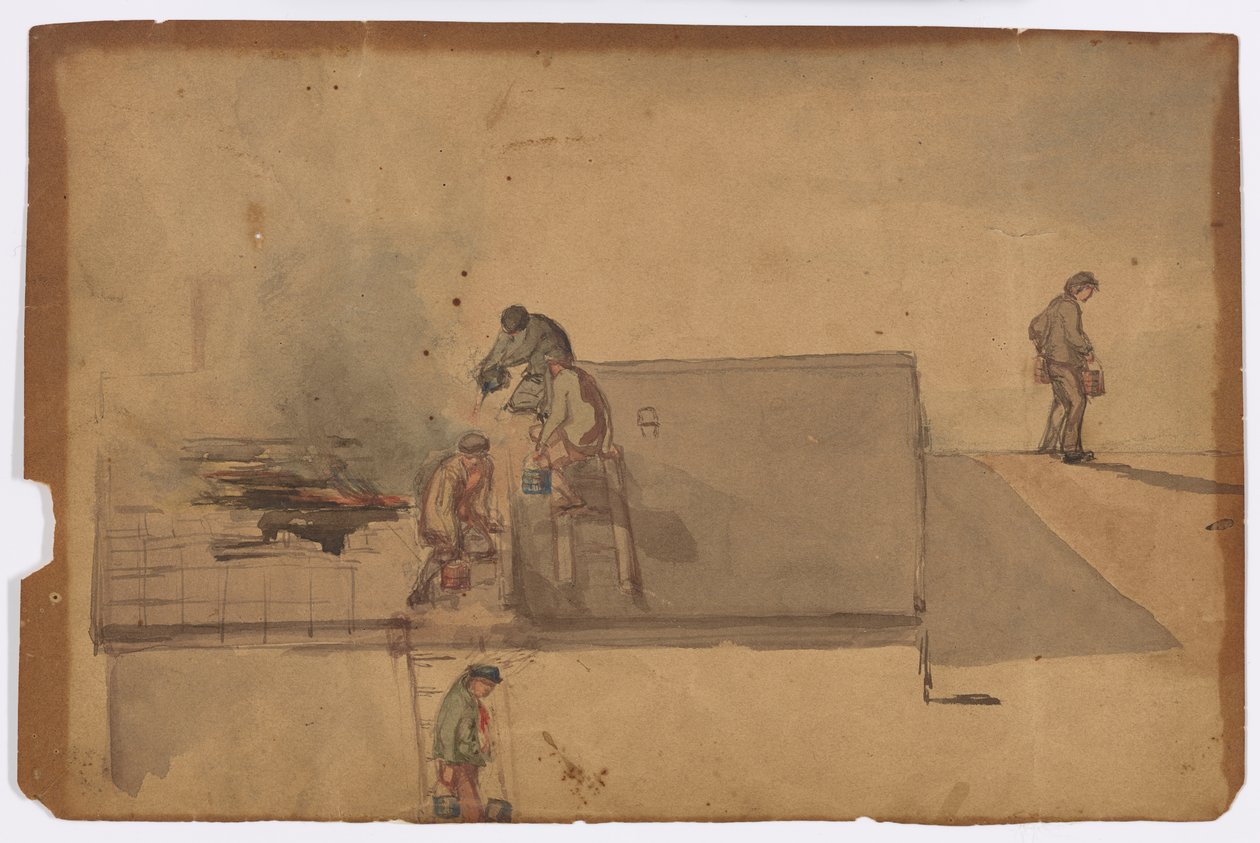 Een Brand in Pomfret door James Abbott McNeill Whistler