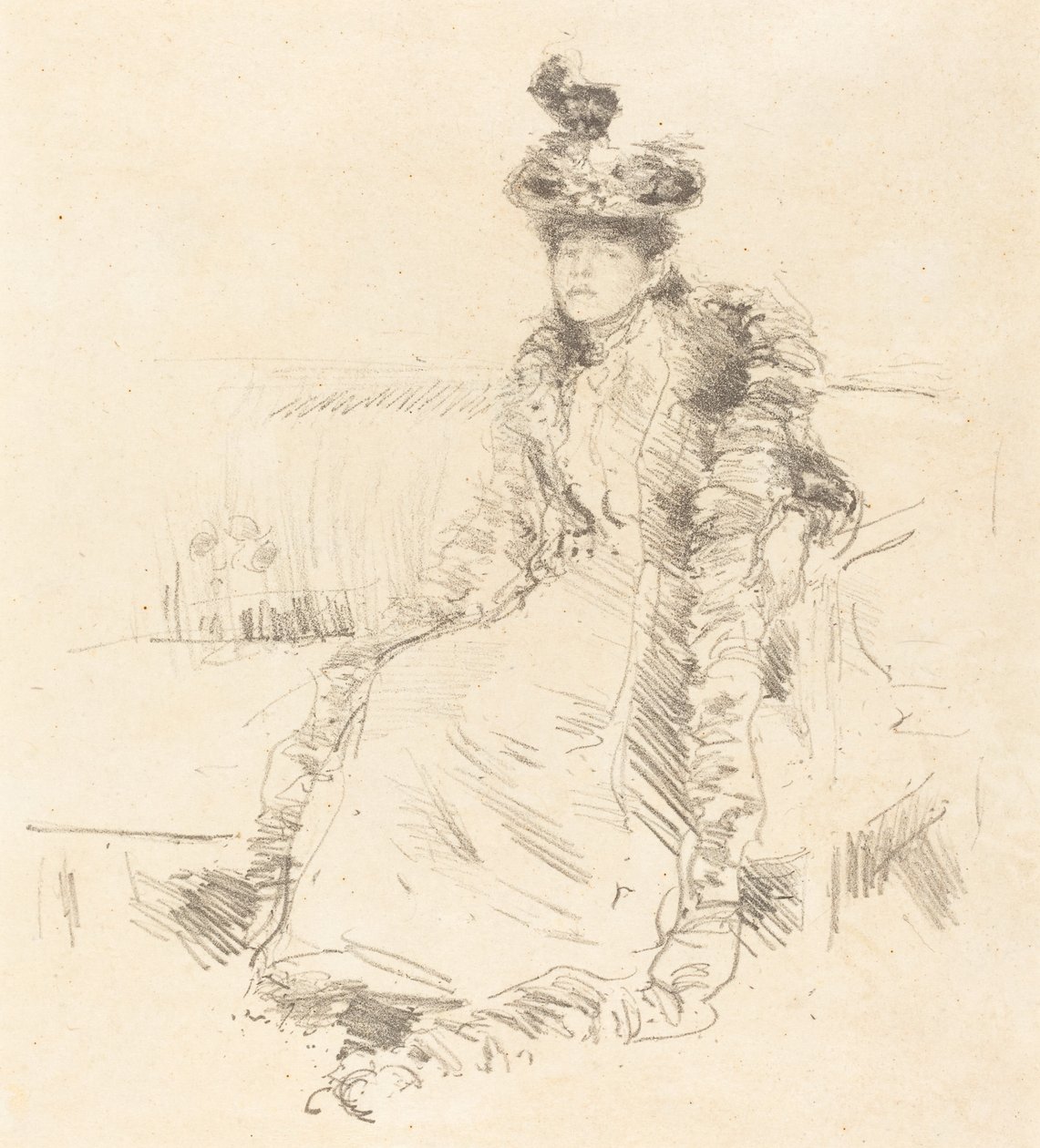 Een zittende dame door James Abbott McNeill Whistler