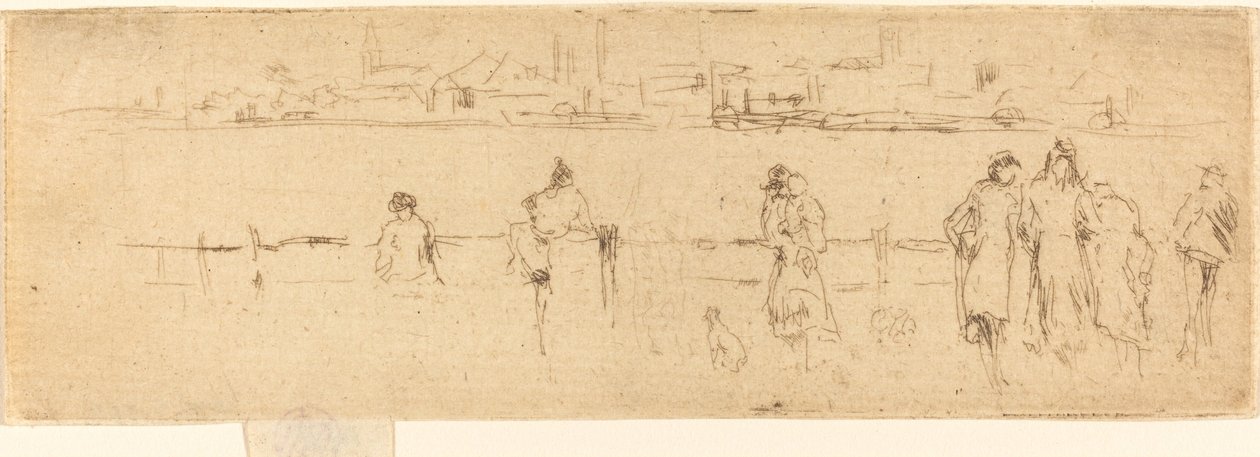 Een Schets op de Oever door James Abbott McNeill Whistler