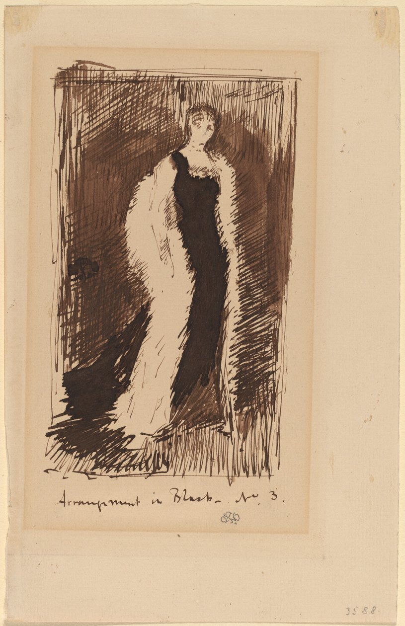 Schikking in zwart - nr.3 door James Abbott McNeill Whistler