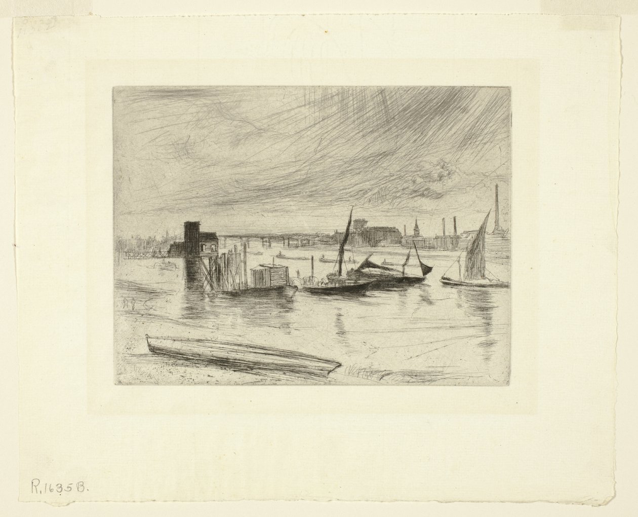 Battersea Dageraad (Cadogan Pier) door James Abbott McNeill Whistler