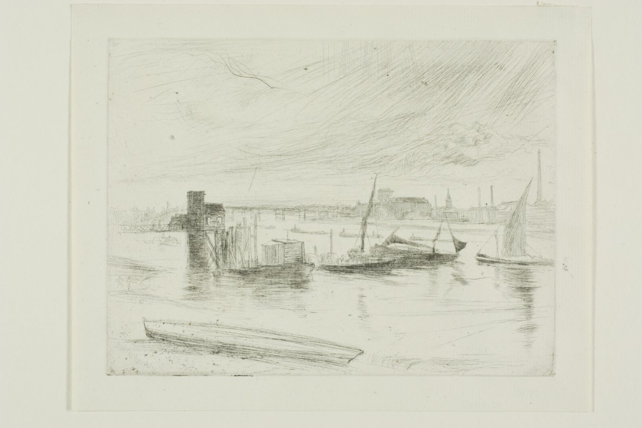 Battersea Dageraad (Cadogan Pier) door James Abbott McNeill Whistler