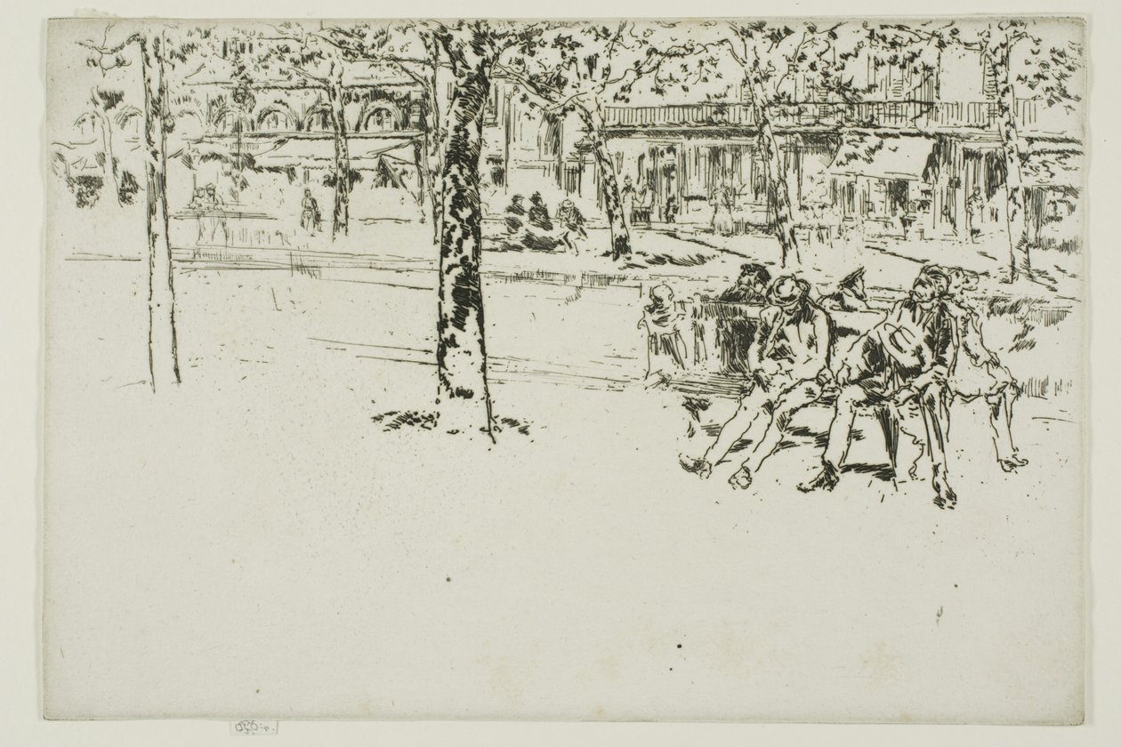 Boulevard Poissonnière, Parijs door James Abbott McNeill Whistler