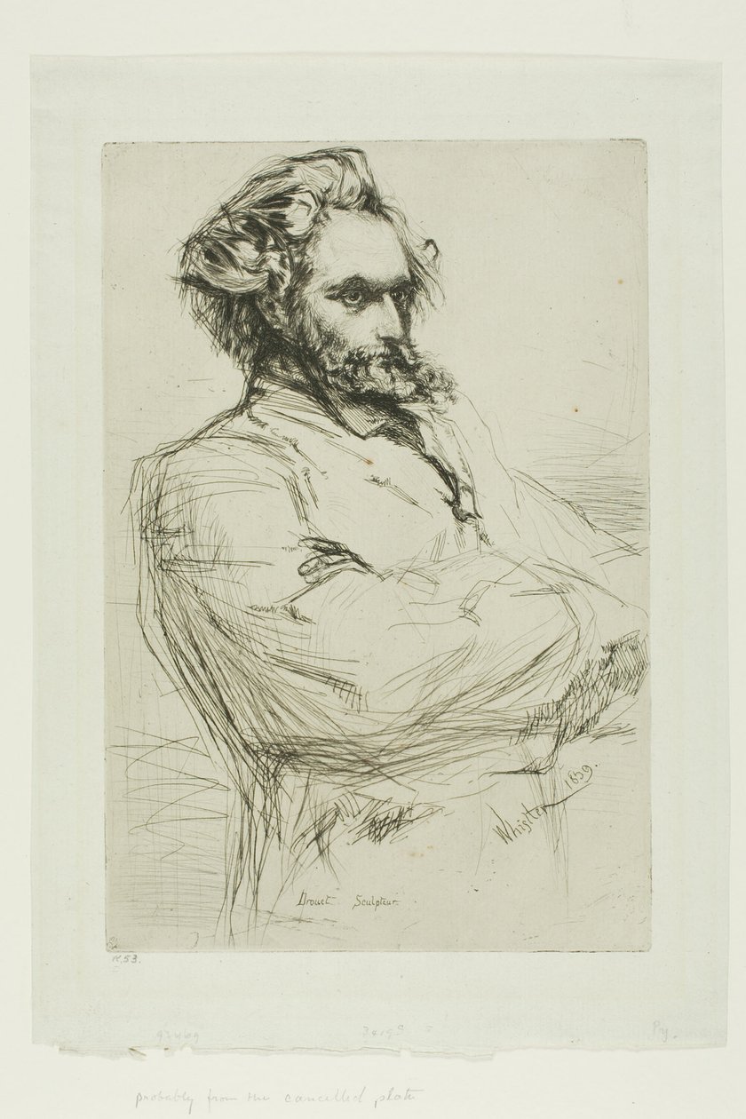 C. L. Drouet, Beeldhouwer door James Abbott McNeill Whistler