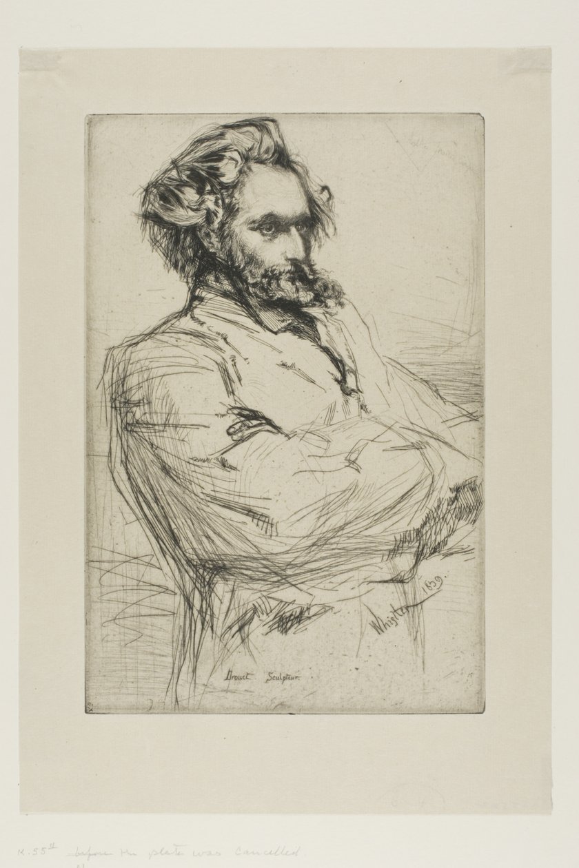C. L. Drouet, Beeldhouwer door James Abbott McNeill Whistler