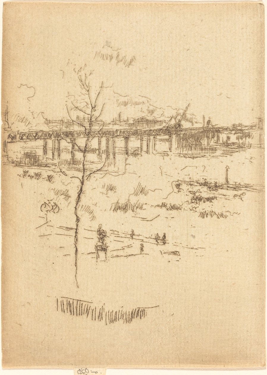 Charing Cross Spoorwegbrug door James Abbott McNeill Whistler