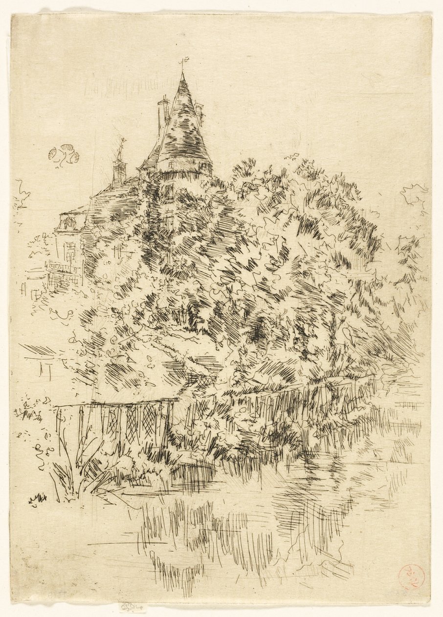 Château de Verneuil, Touraine door James Abbott McNeill Whistler