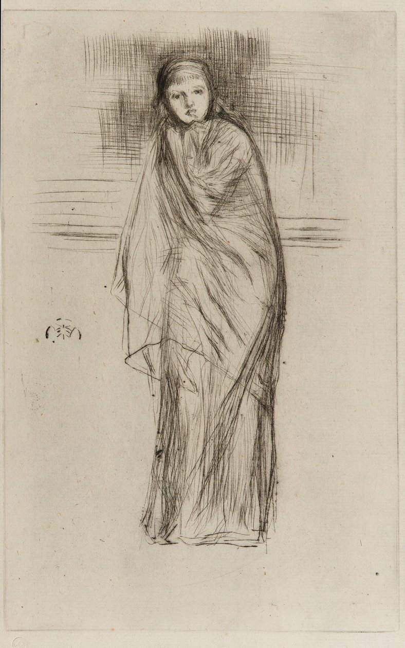 Gekleed model door James Abbott McNeill Whistler