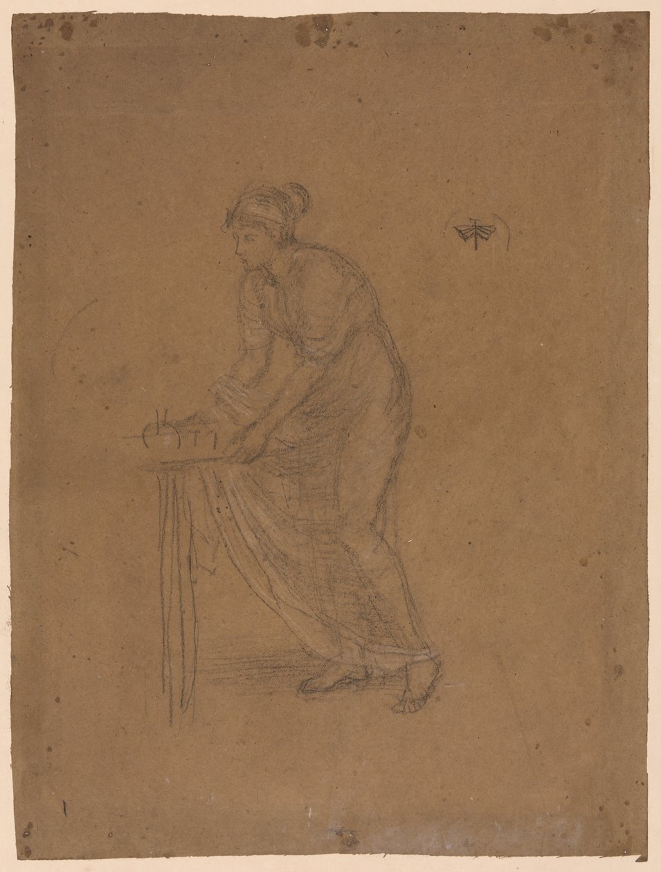 Gedrapeerd model door James McNeill Whistler
