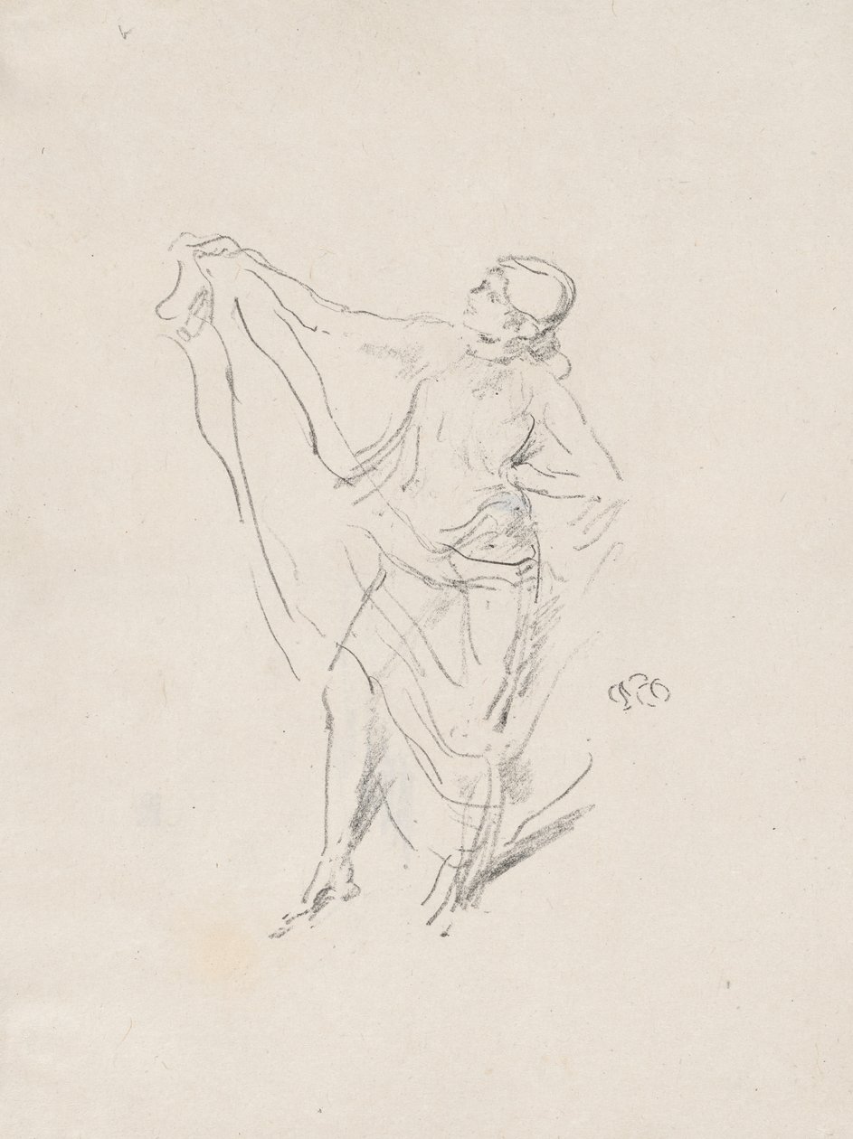 Gedrapeerd model, Dansen door James McNeill Whistler