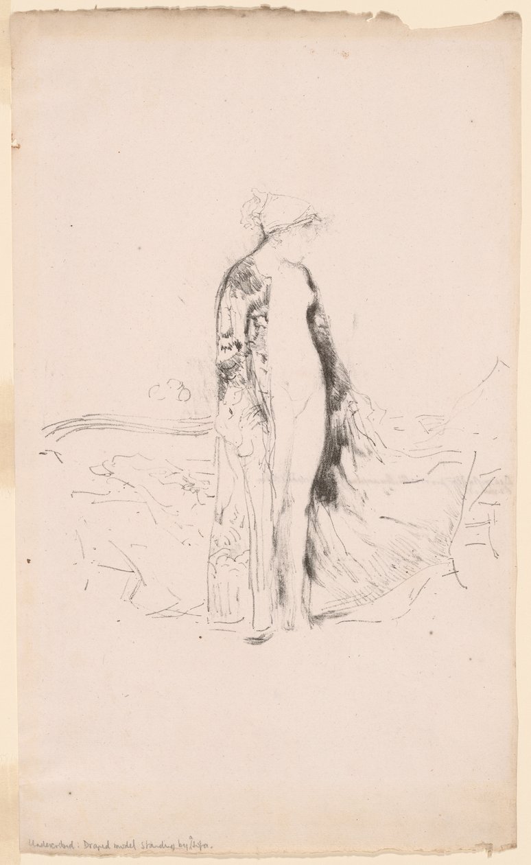 Geklede Model, Staand bij een Sofa door James Abbott McNeill Whistler