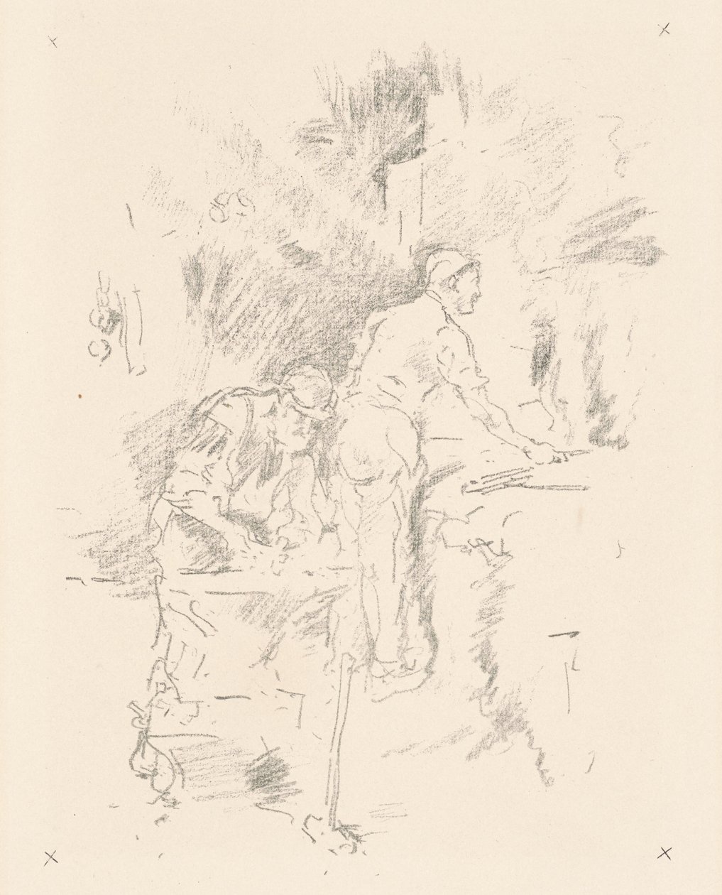 Vader en Zoon door James Abbott McNeill Whistler