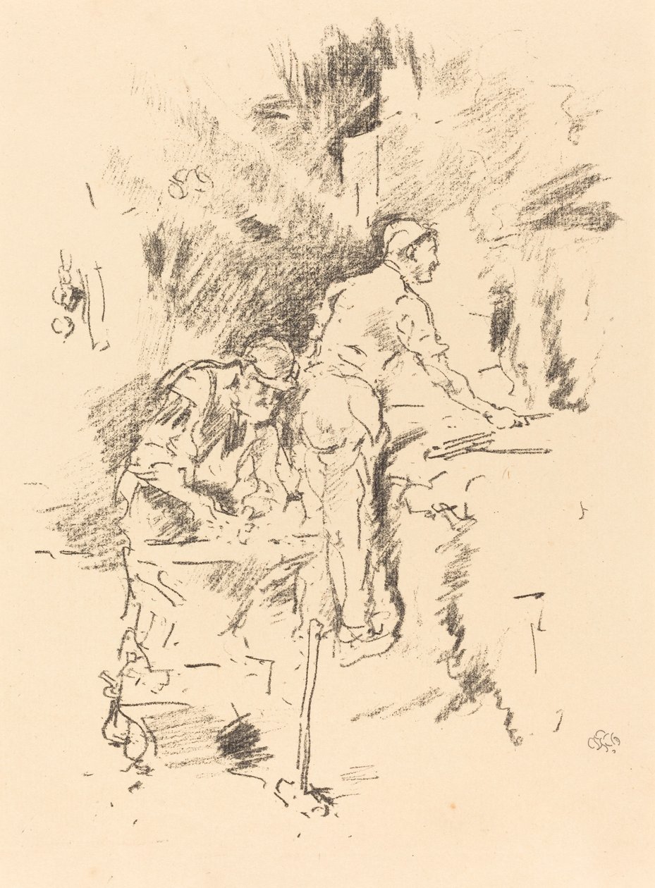 Vader en zoon door James Abbott McNeill Whistler
