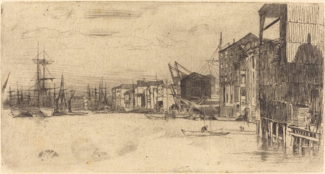 Vrijhandelswerf door James Abbott McNeill Whistler