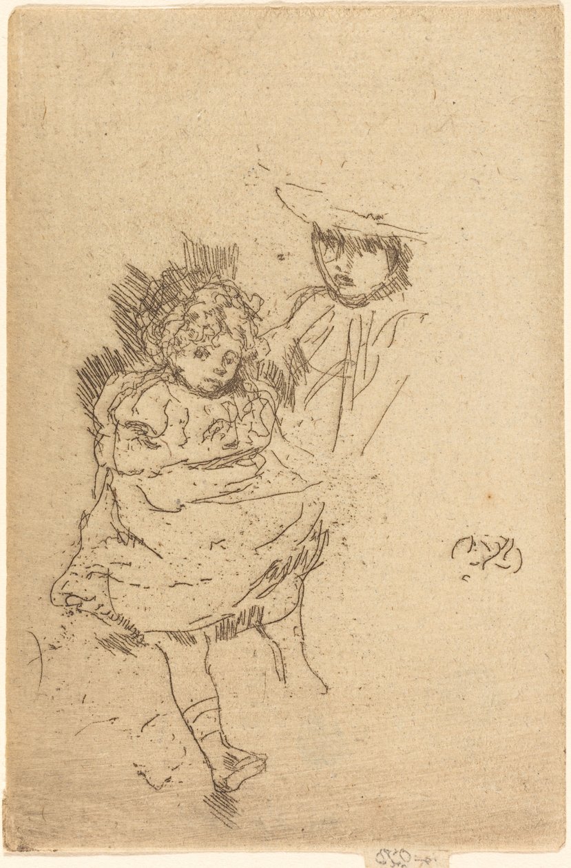 Zigeunerbaby door James Abbott McNeill Whistler