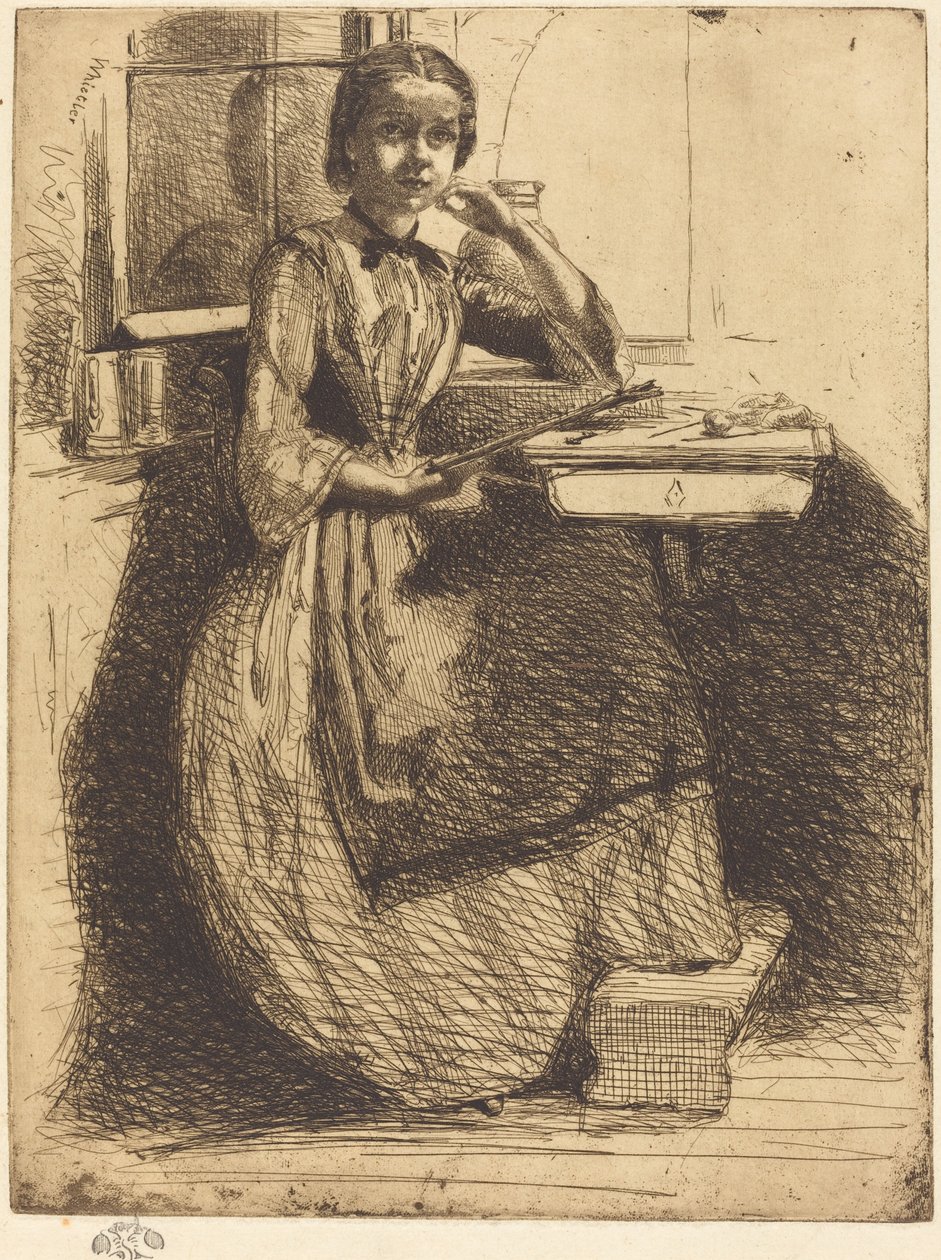 Gretchen in Heidelberg door James Abbott McNeill Whistler