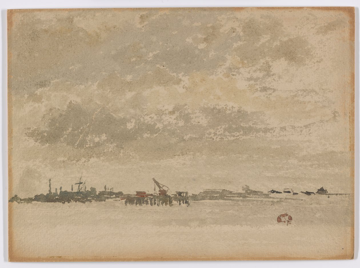 Grijs en zilver – Purfleet door James Abbott McNeill Whistler