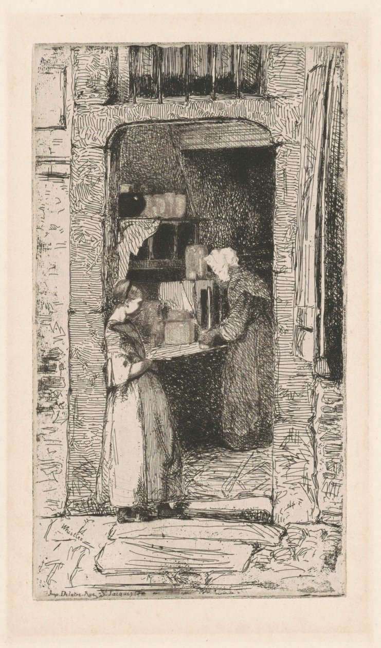 De Mosterdverkoopster door James Abbott McNeill Whistler