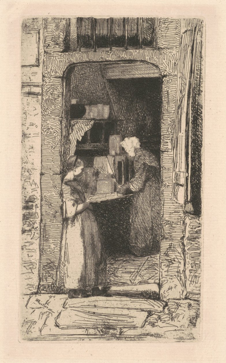 De Mosterdverkoopster door James Abbott McNeill Whistler