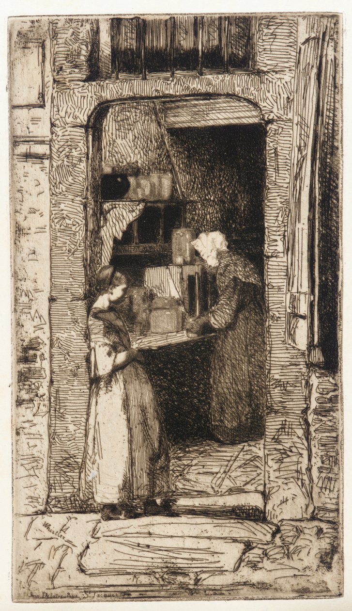 De Mosterdverkoopster door James Abbott McNeill Whistler