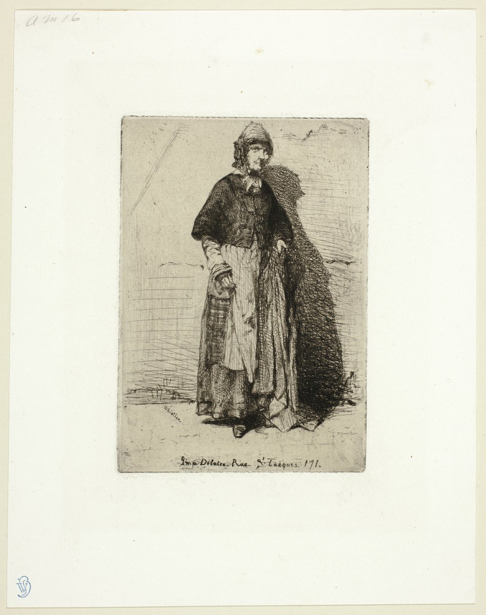 La Mère Gérard door James Abbott McNeill Whistler