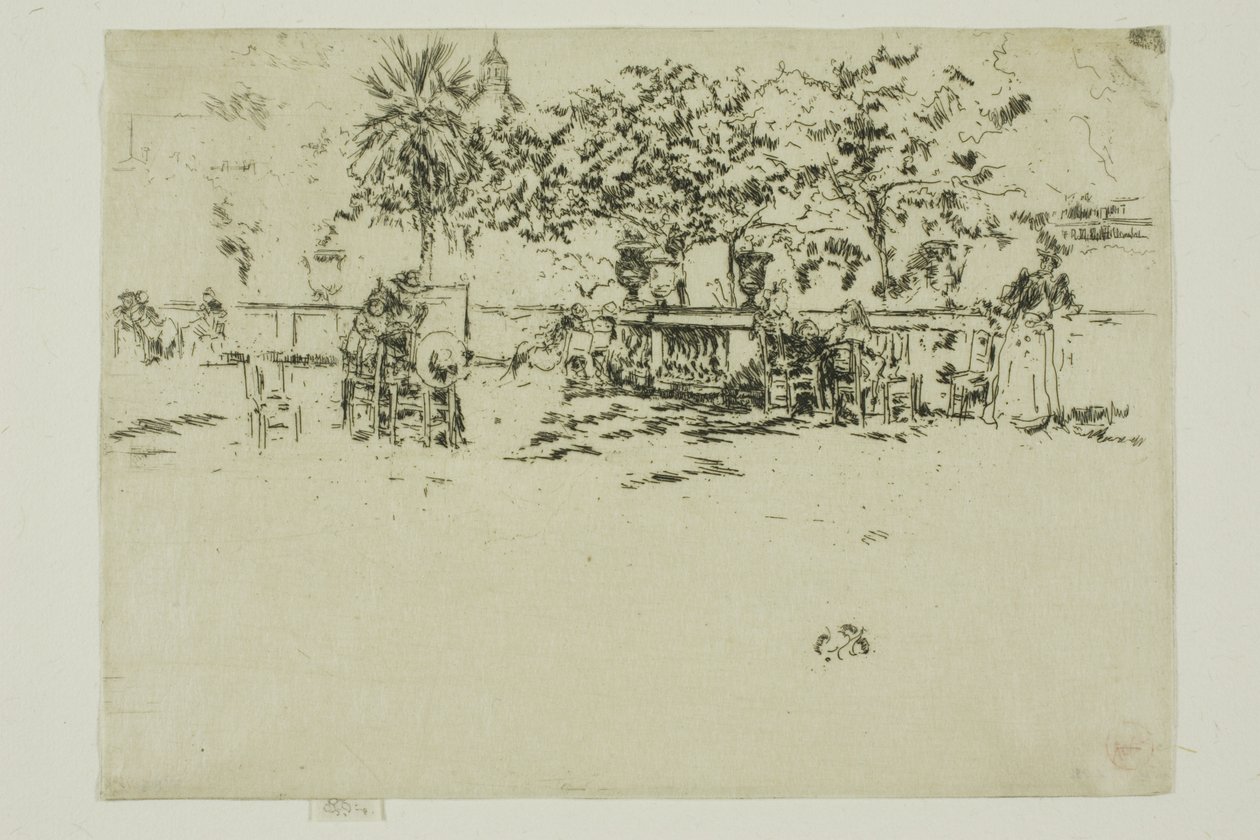 Kleine Terras, Luxemburgse Tuinen door James Abbott McNeill Whistler