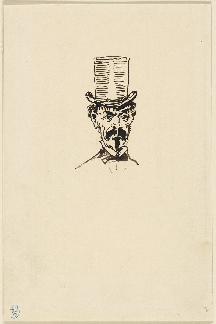Man met hoge hoed door James McNeill Whistler