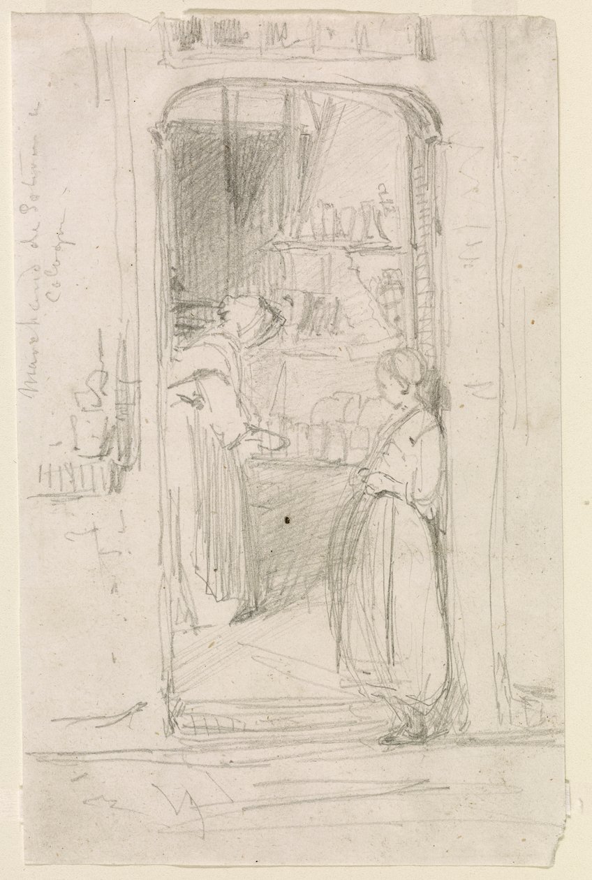 Pompoenverkoper in Keulen door James Abbott McNeill Whistler