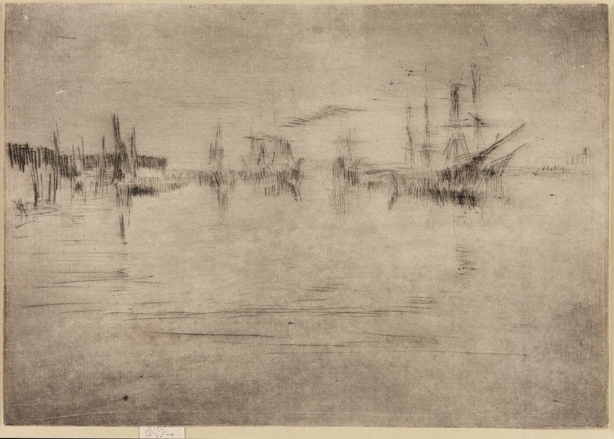 Nocturne Scheepvaart door James Abbott McNeill Whistler
